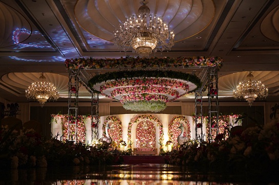 leela palace reception decor