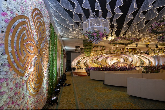 Leela Palace Chennai Reception Theme Cosmic Waves