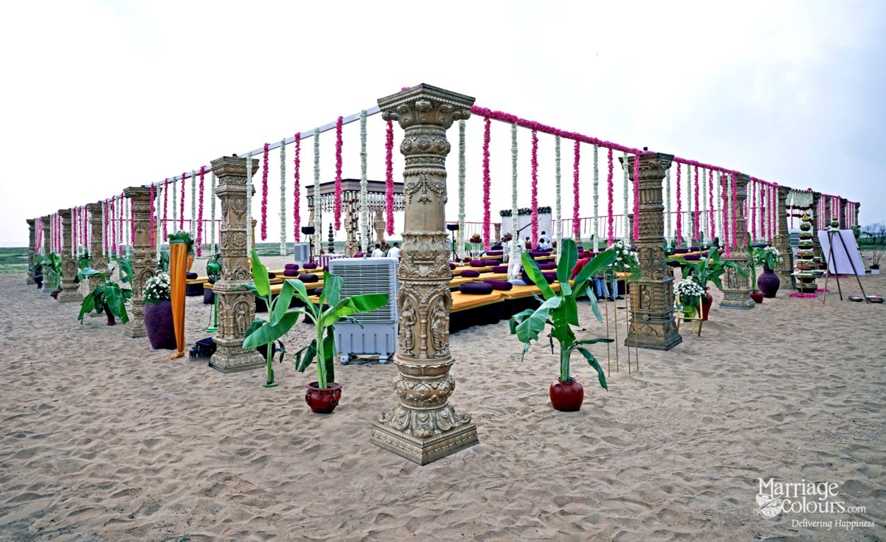 beach wedding decor, intercontinental chennai wedding