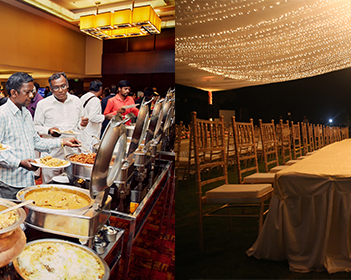 Beautiful Buffet Catering vs. Stylish Sit Down Meals|Wedding Planners  Chennai|Online Wedding Planner